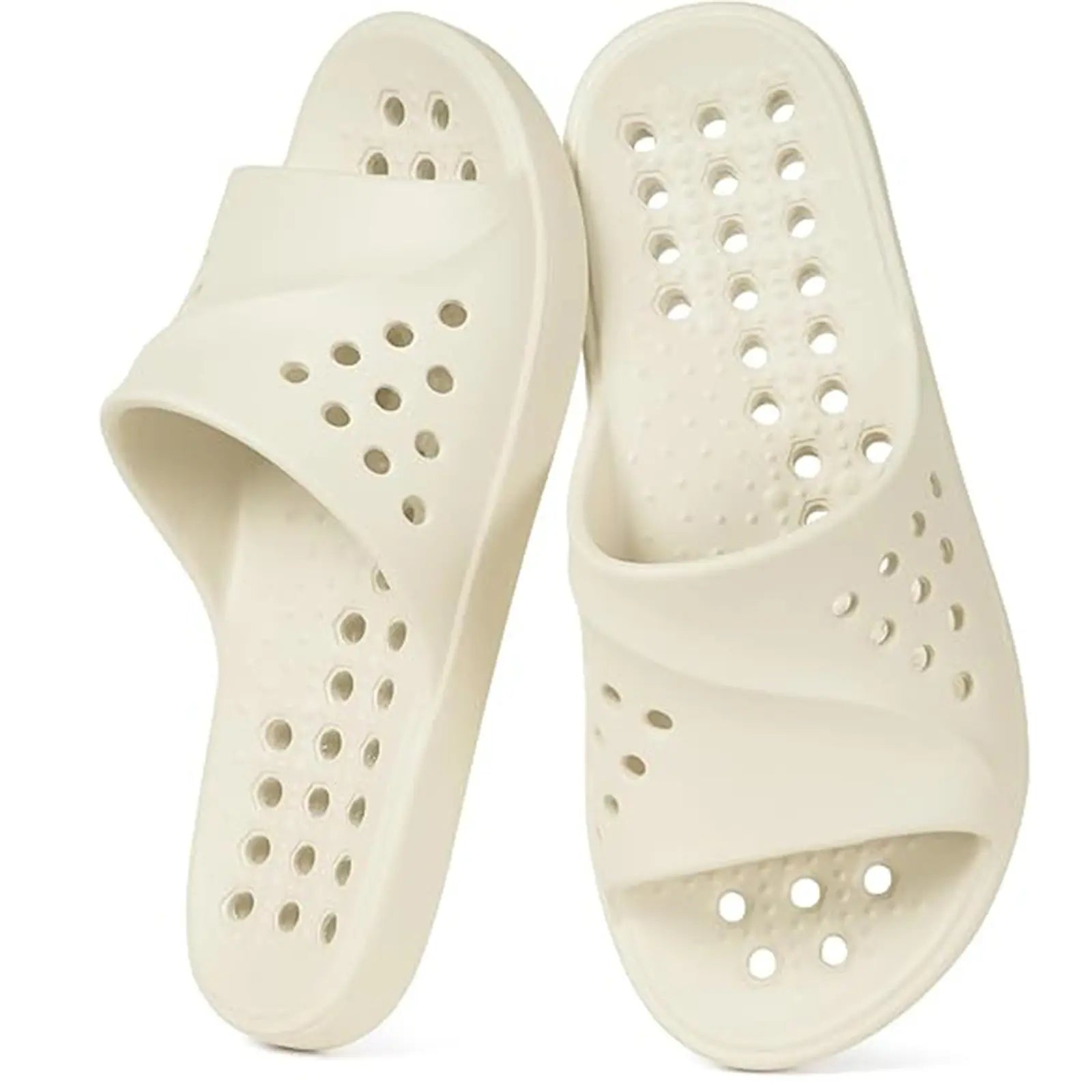Shower Shoes for Womens Mens Massage Pool Slides with Arch Support Quick Drying Beach Slippers Summer Non Slip Bathroom Indoor Outdoor House Sandals with Drain Holes