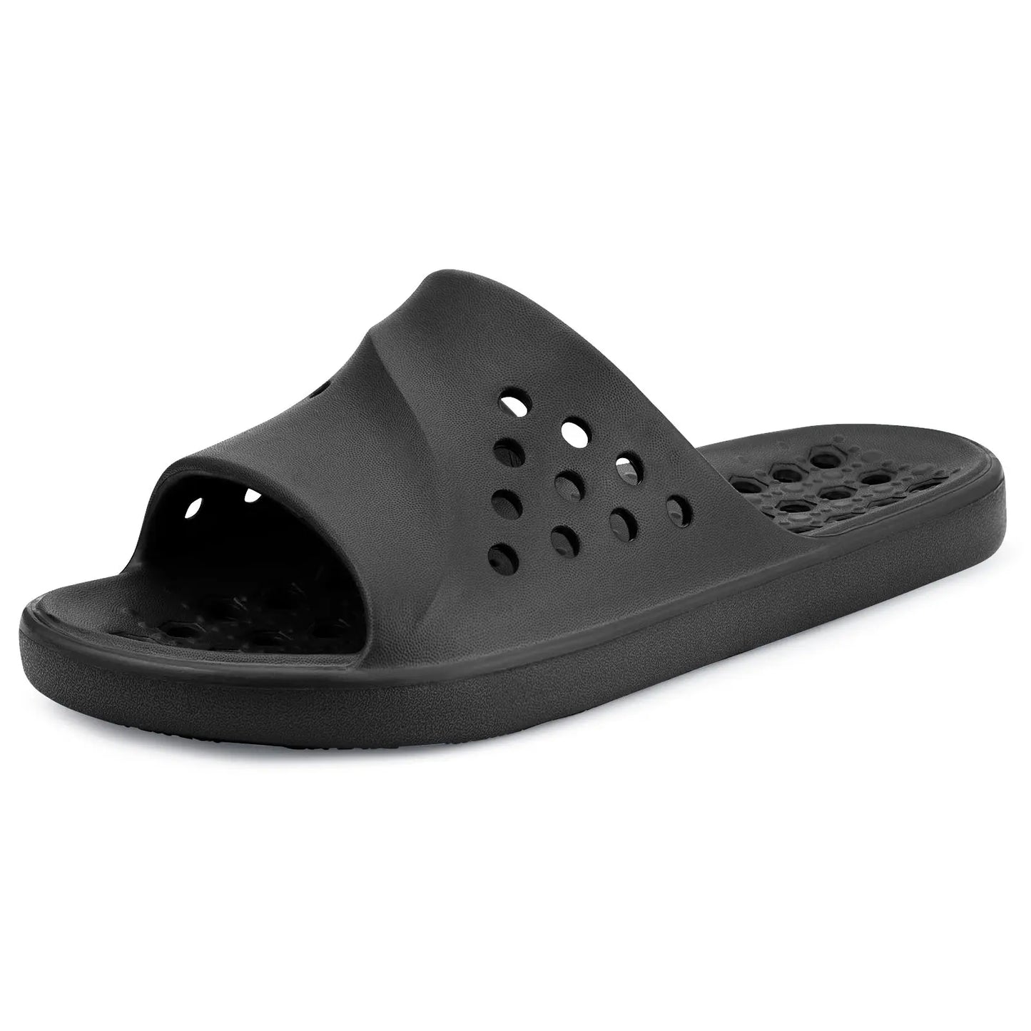Shower Shoes for Womens Mens Massage Pool Slides with Arch Support Quick Drying Beach Slippers Summer Non Slip Bathroom Indoor Outdoor House Sandals with Drain Holes