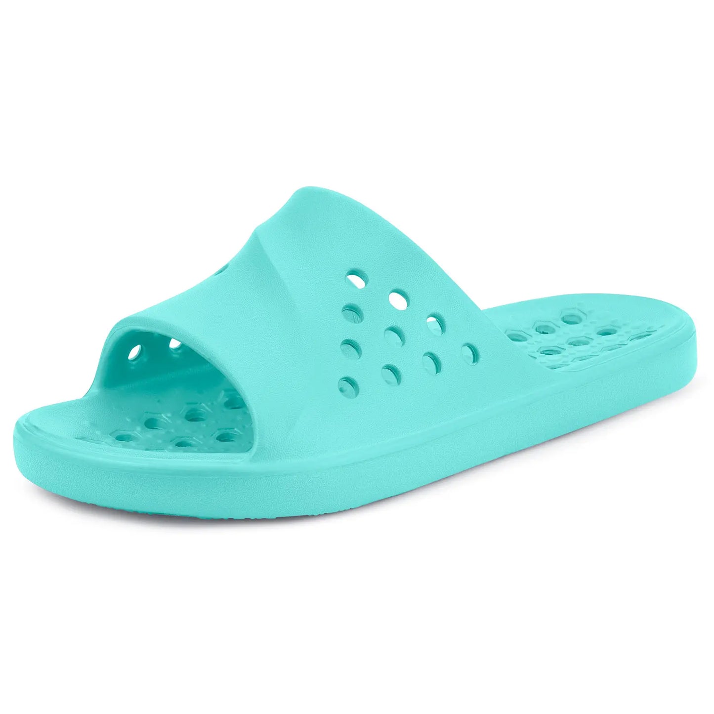 Shower Shoes for Womens Mens Massage Pool Slides with Arch Support Quick Drying Beach Slippers Summer Non Slip Bathroom Indoor Outdoor House Sandals with Drain Holes