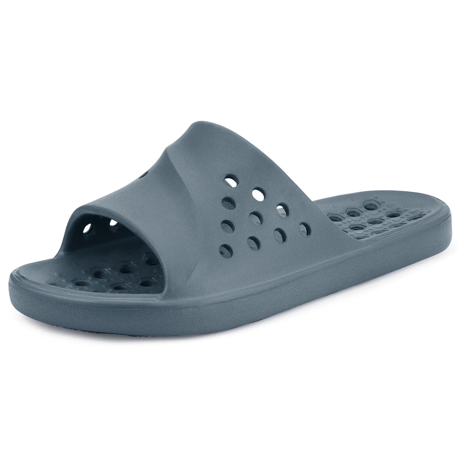 Shower Shoes for Womens Mens Massage Pool Slides with Arch Support Quick Drying Beach Slippers Summer Non Slip Bathroom Indoor Outdoor House Sandals with Drain Holes